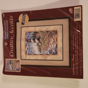 Creative accent stamped cross stitch lighthouse